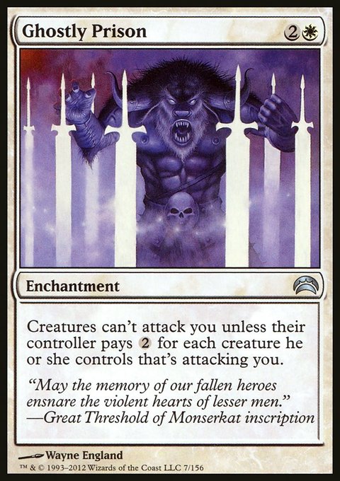 Ghostly Prison, Planechase 2012 #7, Magic: The Gathering card