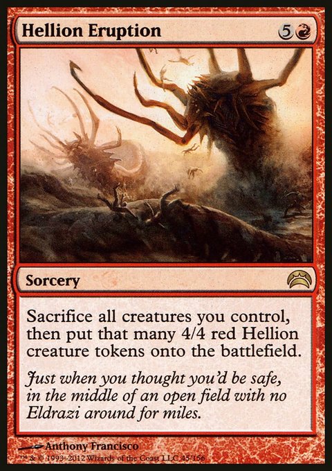 Hellion Eruption, Planechase 2012 #45, Magic: The Gathering card