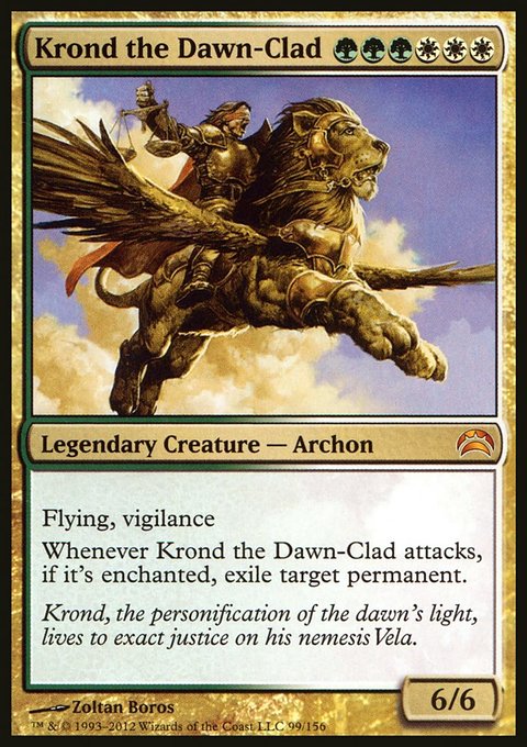 Krond the Dawn-Clad, Planechase 2012 #99, Magic: The Gathering card