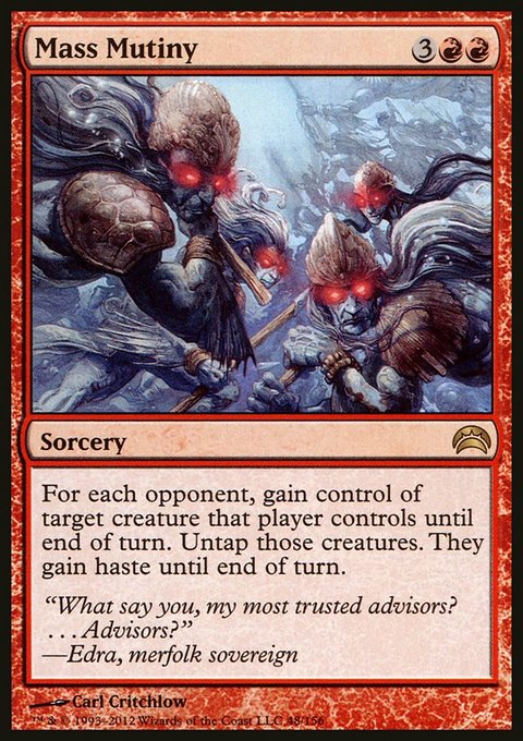 Mass Mutiny, Planechase 2012 #48, Magic: The Gathering card