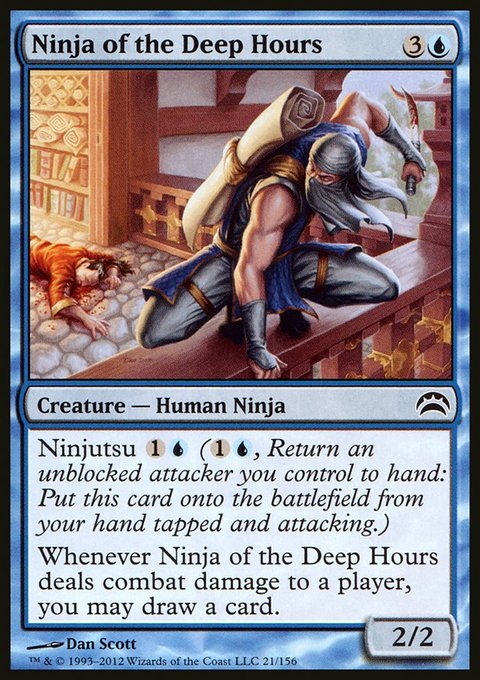 Ninja of the Deep Hours, Planechase 2012 #21, Magic: The Gathering card