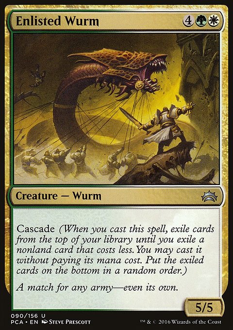 Enlisted Wurm, Planechase Anthology #90, Magic: The Gathering card