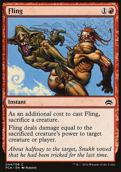 Fling, Planechase Anthology #44, Magic: The Gathering card