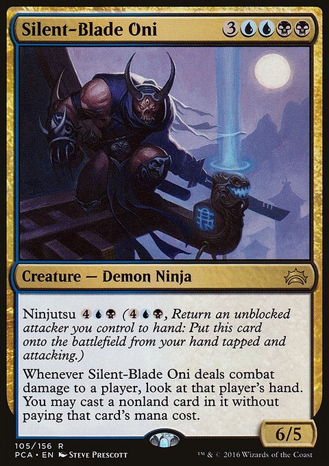 Silent-Blade Oni, Planechase Anthology #105, Magic: The Gathering card