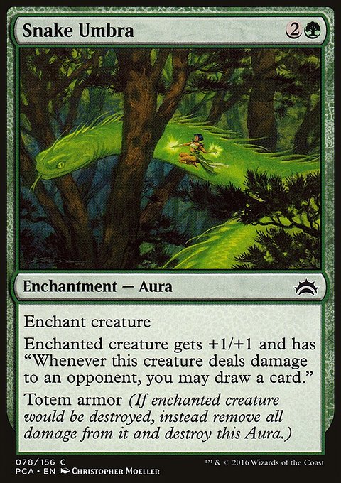 Snake Umbra, Planechase Anthology #78, Magic: The Gathering card