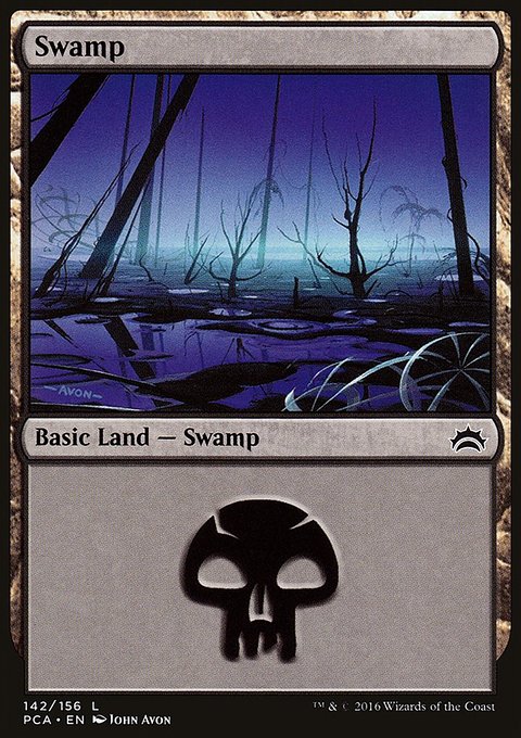 Swamp, Planechase Anthology #142, Magic: The Gathering card
