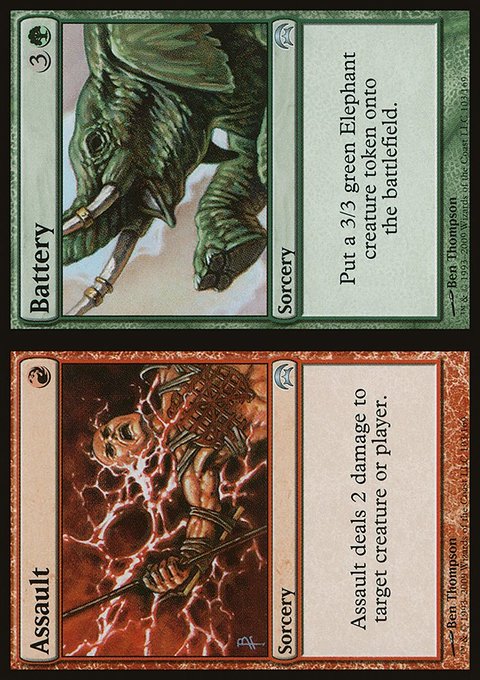 Assault // Battery, Planechase #103, Magic: The Gathering card