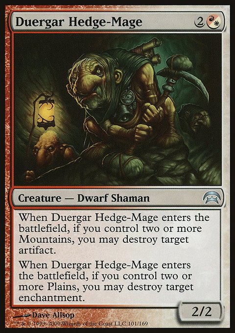 Duergar Hedge-Mage, Planechase #101, Magic: The Gathering card