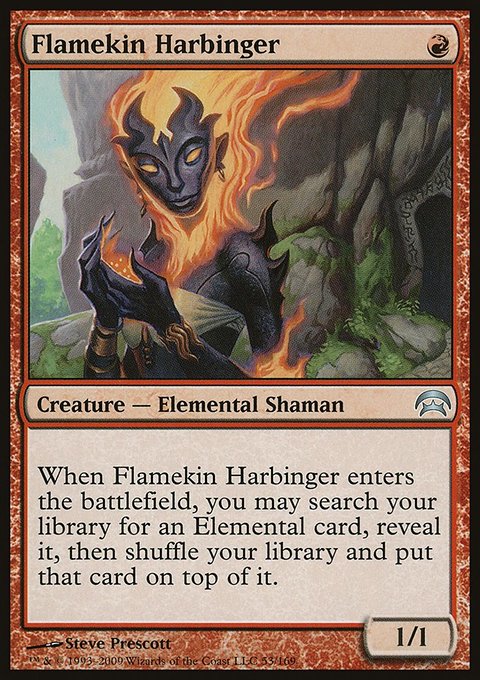 Flamekin Harbinger, Planechase #53, Magic: The Gathering card