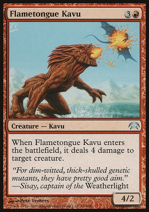 Flametongue Kavu, Planechase #54, Magic: The Gathering card