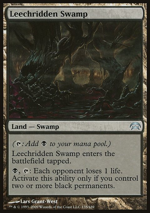 Leechridden Swamp, Planechase #135, Magic: The Gathering card