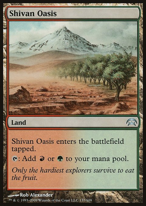 Shivan Oasis, Planechase #137, Magic: The Gathering card