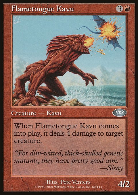 Flametongue Kavu, Planeshift #60, Magic: The Gathering card