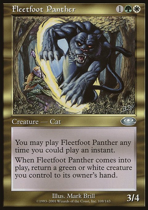 Fleetfoot Panther, Planeshift #108, Magic: The Gathering card