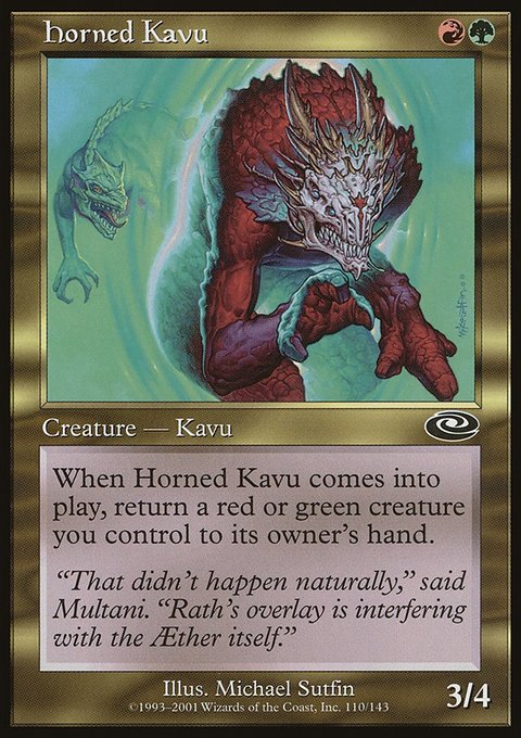 Horned Kavu, Planeshift #110, Magic: The Gathering card