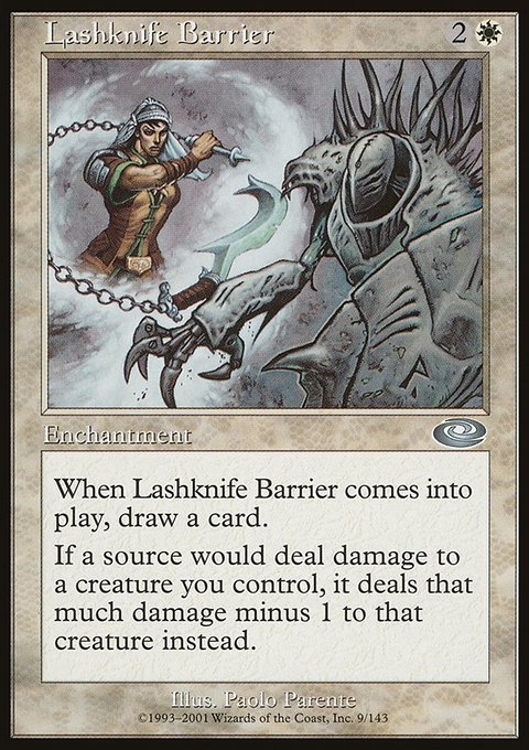 Lashknife Barrier, Planeshift #9, Magic: The Gathering card