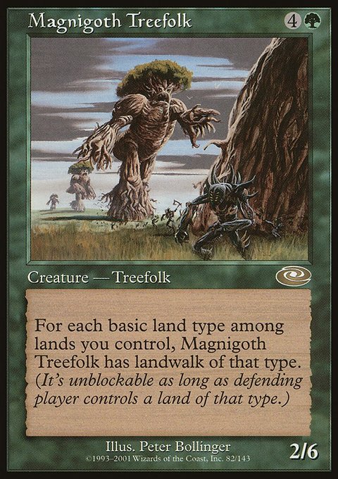 Magnigoth Treefolk, Planeshift #82, Magic: The Gathering card