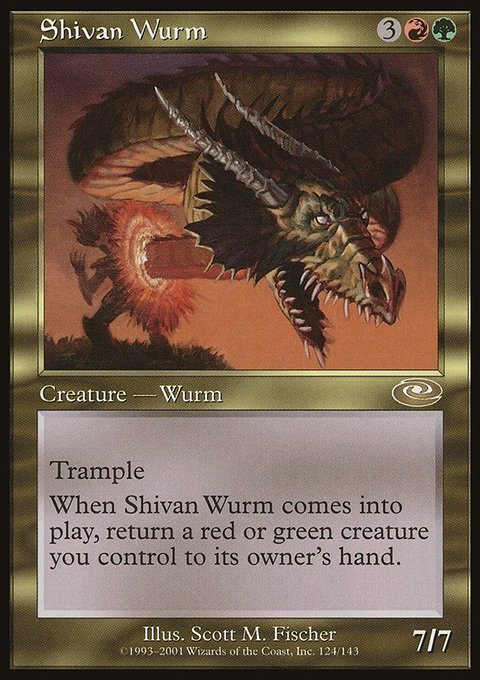 Shivan Wurm, Planeshift #124, Magic: The Gathering card