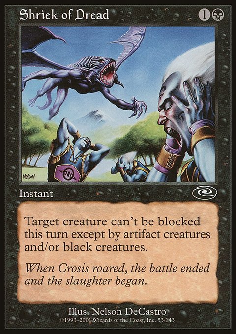 Shriek of Dread, Planeshift #53, Magic: The Gathering card