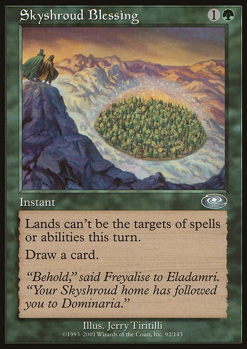 Skyshroud Blessing, Planeshift #92, Magic: The Gathering card