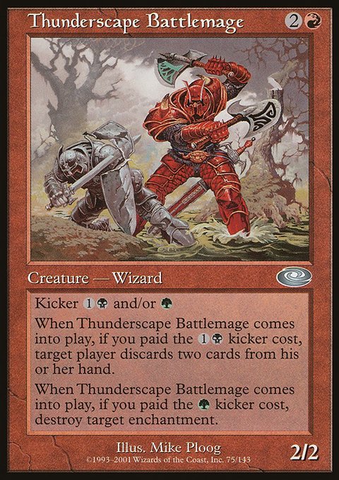 Thunderscape Battlemage, Planeshift #75, Magic: The Gathering card