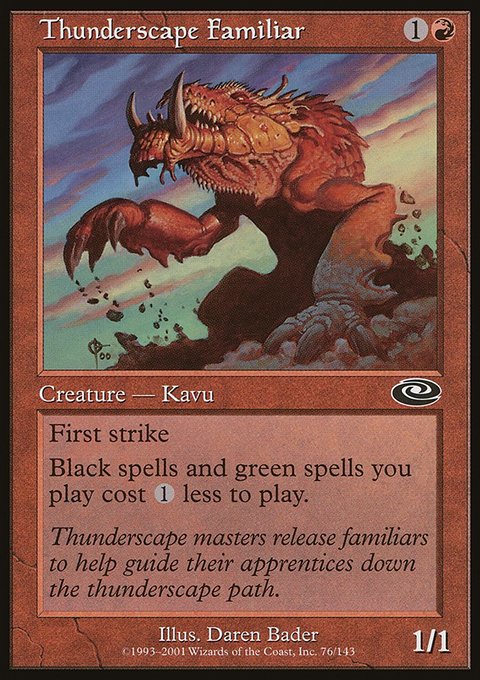 Thunderscape Familiar, Planeshift #76, Magic: The Gathering card