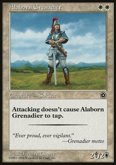 Alaborn Grenadier, Portal Second Age #2, Magic: The Gathering card