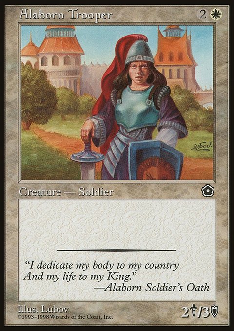Alaborn Trooper, Portal Second Age #4, Magic: The Gathering card