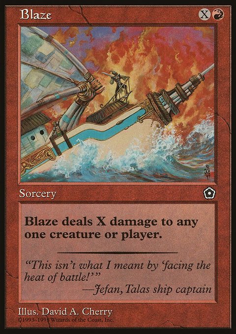 Blaze, Portal Second Age #91, Magic: The Gathering card