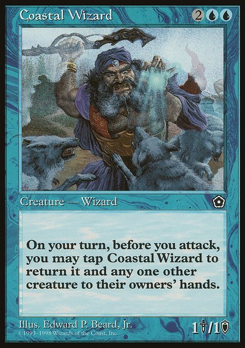 Coastal Wizard, Portal Second Age #34, Magic: The Gathering card