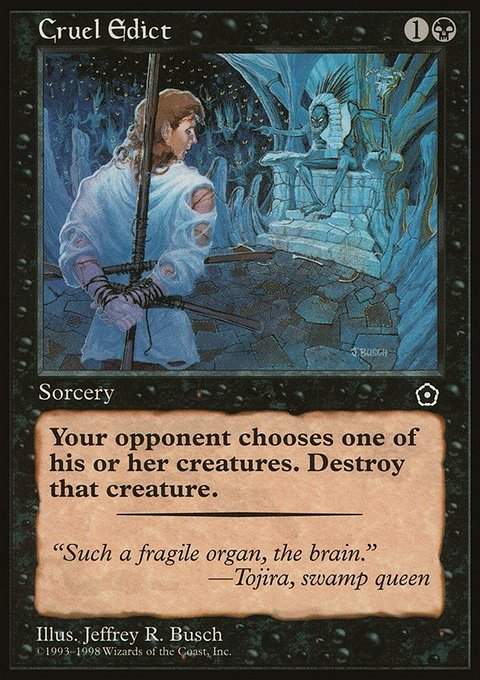Cruel Edict, Portal Second Age #67, Magic: The Gathering card