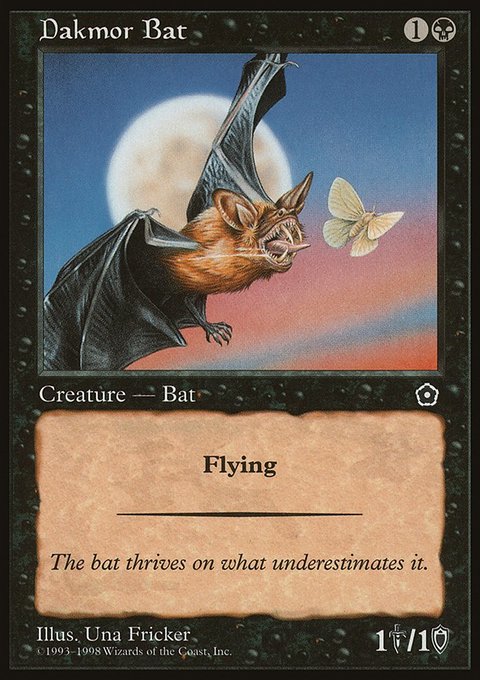 Dakmor Bat, Portal Second Age #68, Magic: The Gathering card