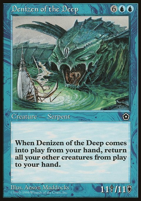 Denizen of the Deep, Portal Second Age #35, Magic: The Gathering card