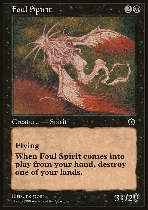 Foul Spirit, Portal Second Age #73, Magic: The Gathering card