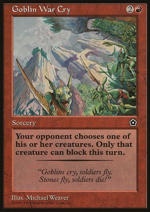 Goblin War Cry, Portal Second Age #104, Magic: The Gathering card