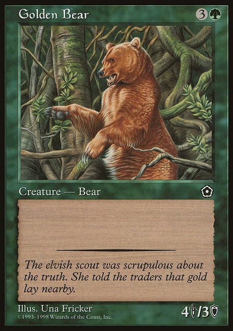 Golden Bear, Portal Second Age #127, Magic: The Gathering card