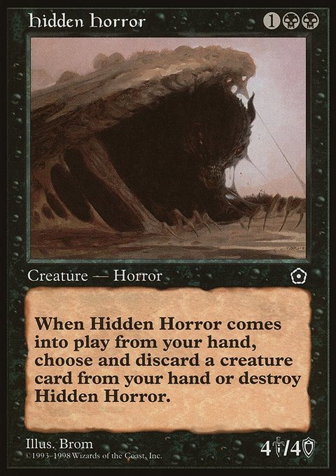 Hidden Horror, Portal Second Age #75, Magic: The Gathering card