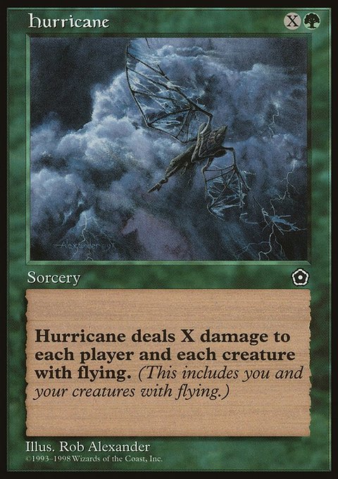 Hurricane, Portal Second Age #129, Magic: The Gathering card