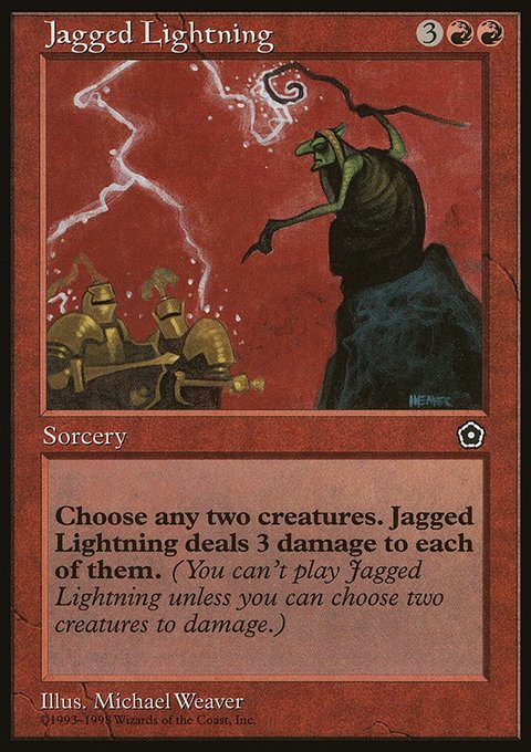 Jagged Lightning, Portal Second Age #106, Magic: The Gathering card