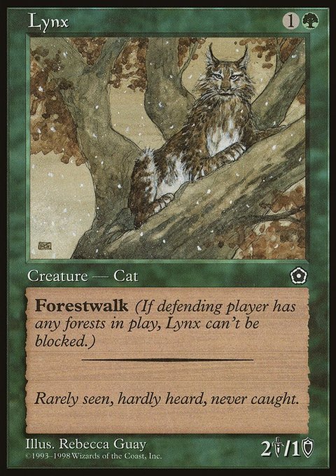 Lynx, Portal Second Age #132, Magic: The Gathering card