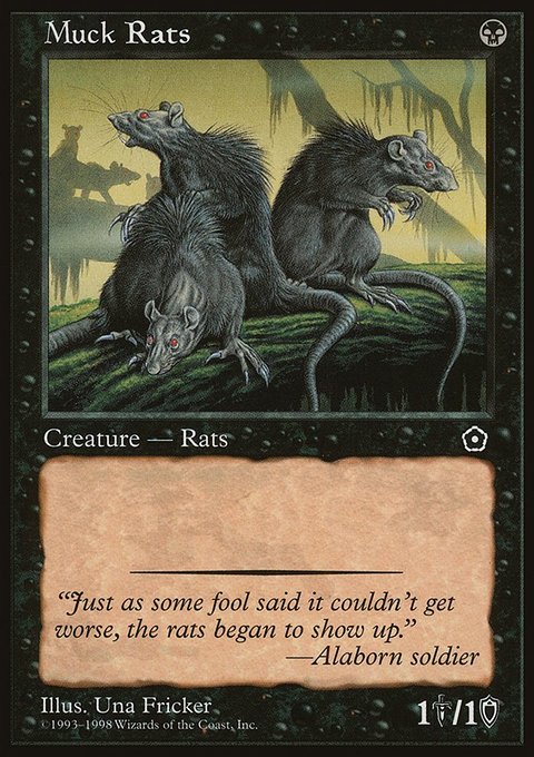 Muck Rats, Portal Second Age #80, Magic: The Gathering card
