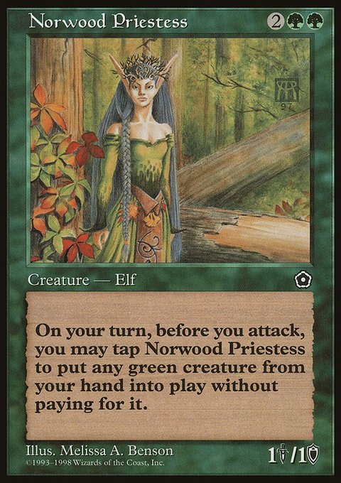 Norwood Priestess, Portal Second Age #137, Magic: The Gathering card