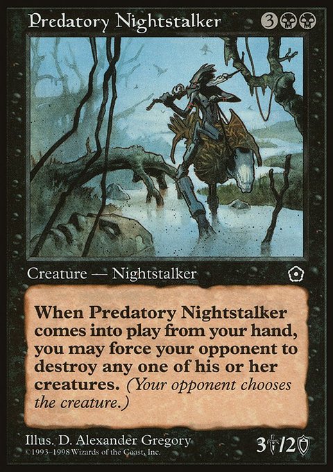 Predatory Nightstalker, Portal Second Age #82, Magic: The Gathering card