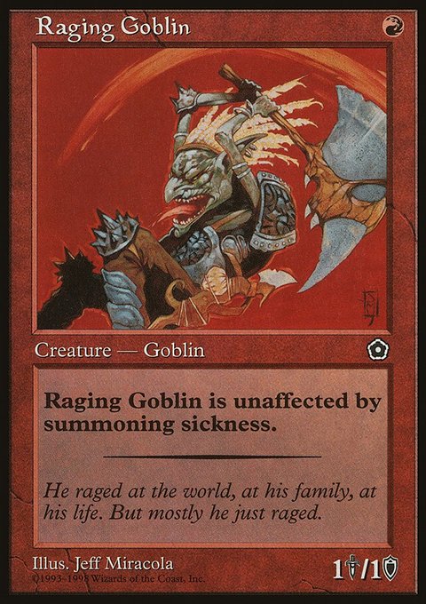 Raging Goblin, Portal Second Age #114, Magic: The Gathering card