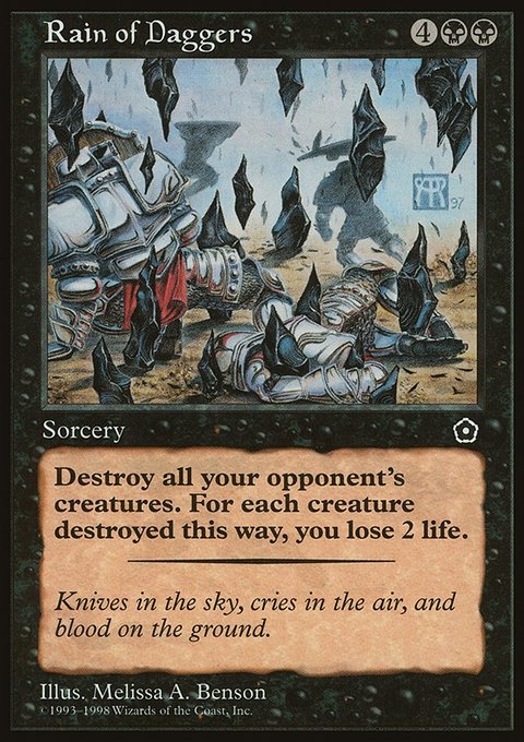 Rain of Daggers, Portal Second Age #85, Magic: The Gathering card