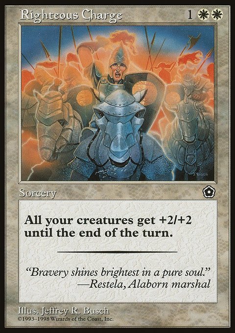 Righteous Charge, Portal Second Age #20, Magic: The Gathering card