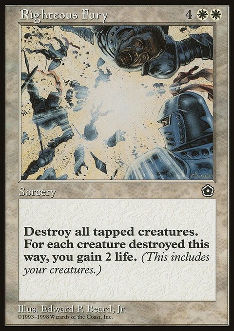 Righteous Fury, Portal Second Age #21, Magic: The Gathering card