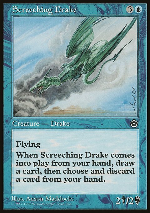 Screeching Drake, Portal Second Age #44, Magic: The Gathering card