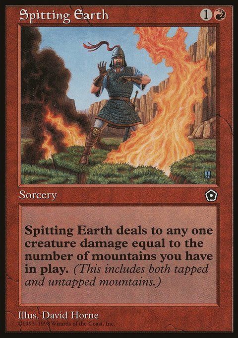 Spitting Earth, Portal Second Age #116, Magic: The Gathering card