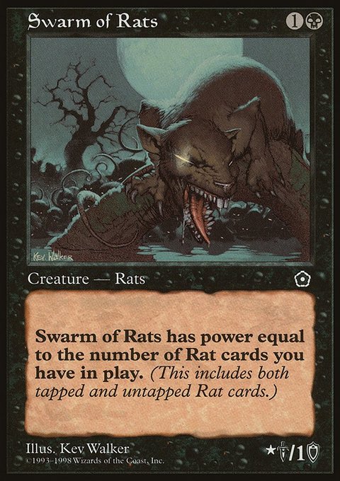 Swarm of Rats, Portal Second Age #89, Magic: The Gathering card